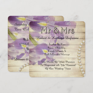 Romantic Lilies Wedding Vow Renewal Kaart