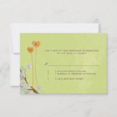 Romantic Lime Green Rural Wedding RSVP (Voorkant)