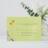 Romantic Lime Green Rural Wedding RSVP (Staand voorkant)