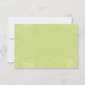 Romantic Lime Green Rural Wedding RSVP (Achterkant)