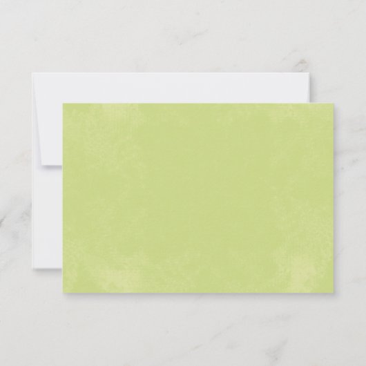 Romantic Lime Green Rural Wedding RSVP (Achterkant)