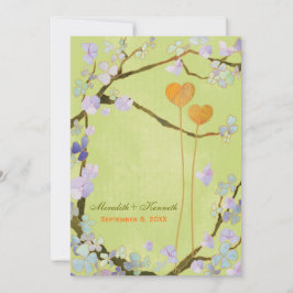 Romantic Lime Green Wedding Kaart