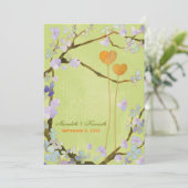 Romantic Lime Green Wedding Kaart (Staand voorkant)