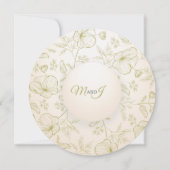 Romantic Limoen & Tan sparen de DatumKaart Save The Date (Achterkant)