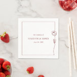 Romantic Line Roos Square Servet<br><div class="desc">Deze aanpasbare bijpassende servet is ontworpen om te coördineren met ons Collectie Whimsical Line Roos en bevat een lijntekening van een roos dat in een kader met klassieke letters wordt gesmolten. Voor een meer geavanceerde aanpassing van dit ontwerp, bijvoorbeeld het wijzigen van de lay-out, het lettertype of de tekstgrootte, klikt...</div>