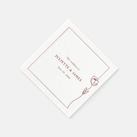 Romantic Line Roos Square Servet (Hoek)