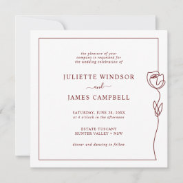 Romantic Line Roos Square Weddenschap Kaart