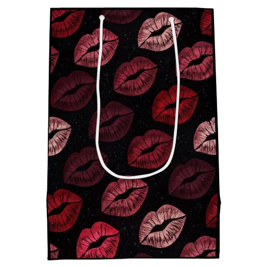 Romantic Lip Print Gift Bag Medium Cadeauzakje (Achterkant)
