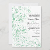 Romantic Love Bird Mint Wedding Kaart (Voorkant)