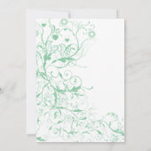 Romantic Love Bird Mint Wedding Kaart (Achterkant)