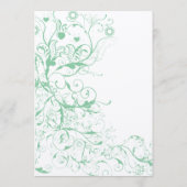 Romantic Love Bird Mint Wedding Menu (Achterkant)