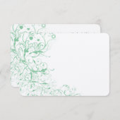Romantic Love Bird Mint Wedding RSVP Kaartje (Voorkant / Achterkant)