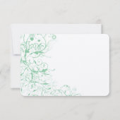 Romantic Love Bird Mint Wedding RSVP Kaartje (Voorkant)