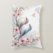 Romantic Love Birds Cherry Blossom Branch Accent Kussen (Voorkant(Verticaal))