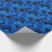 Romantic Love Blue Glitter Glamour Rozen Cadeaupapier (Hoek)