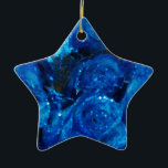 Romantic Love Blue Glitter Glamour Rozen Keramisch Ornament<br><div class="desc">Romantic Love Blue Glitter Glamour Rozen</div>