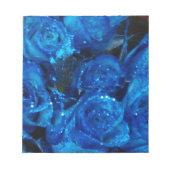 Romantic Love Blue Glitter Glamour Rozen Notitieblok (Voorkant)