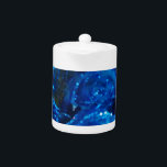 Romantic Love Blue Glitter Glamour Rozen Theepot<br><div class="desc">Romantic Love Blue Glitter Glamour Rozen</div>