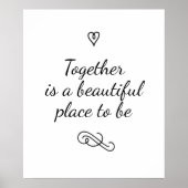 Romantic Love Calligraphy Togetherness Wedding Poster (Voorkant)