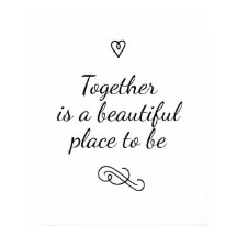 Romantic Love Calligraphy Togetherness Wedding