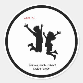Romantic Love Circle Sticker