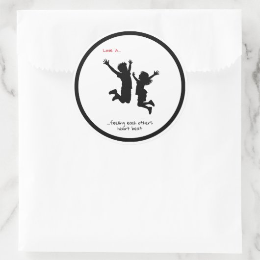 Romantic Love Circle Sticker (Tas)