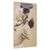 Romantic Love Couple Kissing vintage illustration Klembord (Rechts)