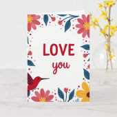 Romantic Love Floral Card Kaart (Gele Bloem)