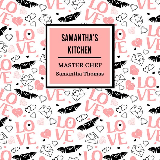 Romantic Love Gift Pink Black Heart Sketch Apron Schort