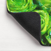 Romantic Love Green Valentijn Glitter Rozen Muismat (Hoek)