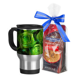 Romantic Love Green Valentijn Glitter Rozen Reisbeker