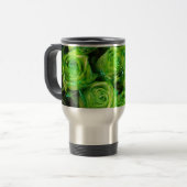 Romantic Love Green Valentijn Glitter Rozen Reisbeker (Voorkant links)