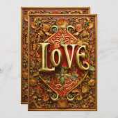 Romantic Love Greeting Card for Couples Feestdagenkaart (Voorkant / Achterkant)