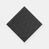 ROMANTIC LOVE HEART BLACK NAPKIN SERVET (Hoek)