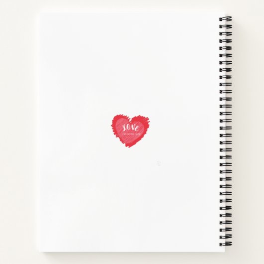 Romantic Love Heart Custom Name Journal - Gift for Notitieboek (Achterkant)