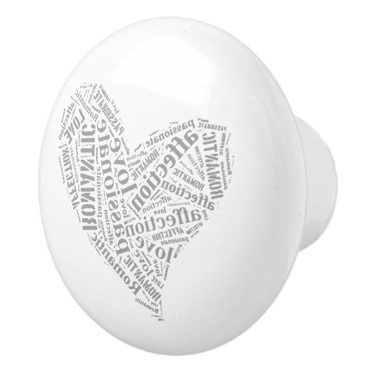 Romantic Love Heart Keramische Knop (Rechts)