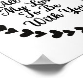 Romantic Love Heart Poem citeert Typografie Art Poster (Hoek)