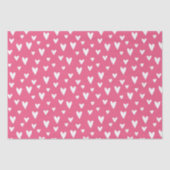 Romantic Love Hearts Pink White Girly Valentijn Tissuepapier (Voorkant)