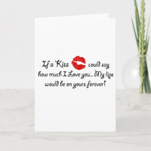 Romantic Love Kiss Quote Kissing Romance quota Kaart