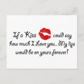 Romantic Love Kiss Quote Kust Romance offerte Briefkaart (Voorkant)
