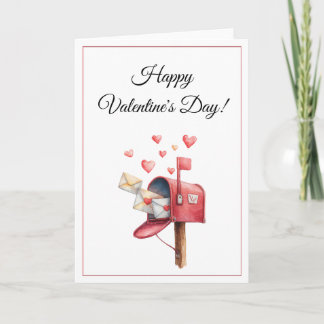 Romantic love Letter Mailbox Happy Valentine's Day Feestdagen Kaart