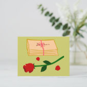 Romantic Love Letters Briefkaart (Staand voorkant)