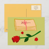 Romantic Love Letters Briefkaart (Voorkant / Achterkant)