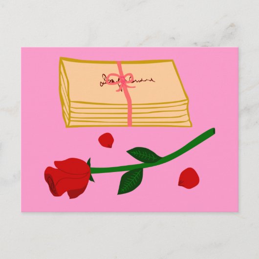 Romantic Love Letters Briefkaart (Voorkant)