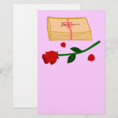 Romantic Love Letters Briefpapier (Voorkant / Achterkant)