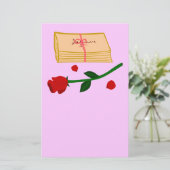 Romantic Love Letters Briefpapier (Staand voorkant)