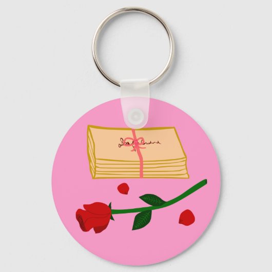 Romantic Love Letters Sleutelhanger (Voorkant)