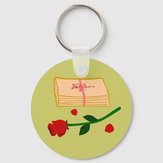 Romantic Love Letters Sleutelhanger (Voorkant)