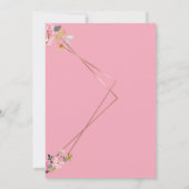 Romantic Love Magical Pink Wedding  Kaart (Achterkant)