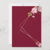 Romantic Love Magical Red Wedding  Kaart (Achterkant)